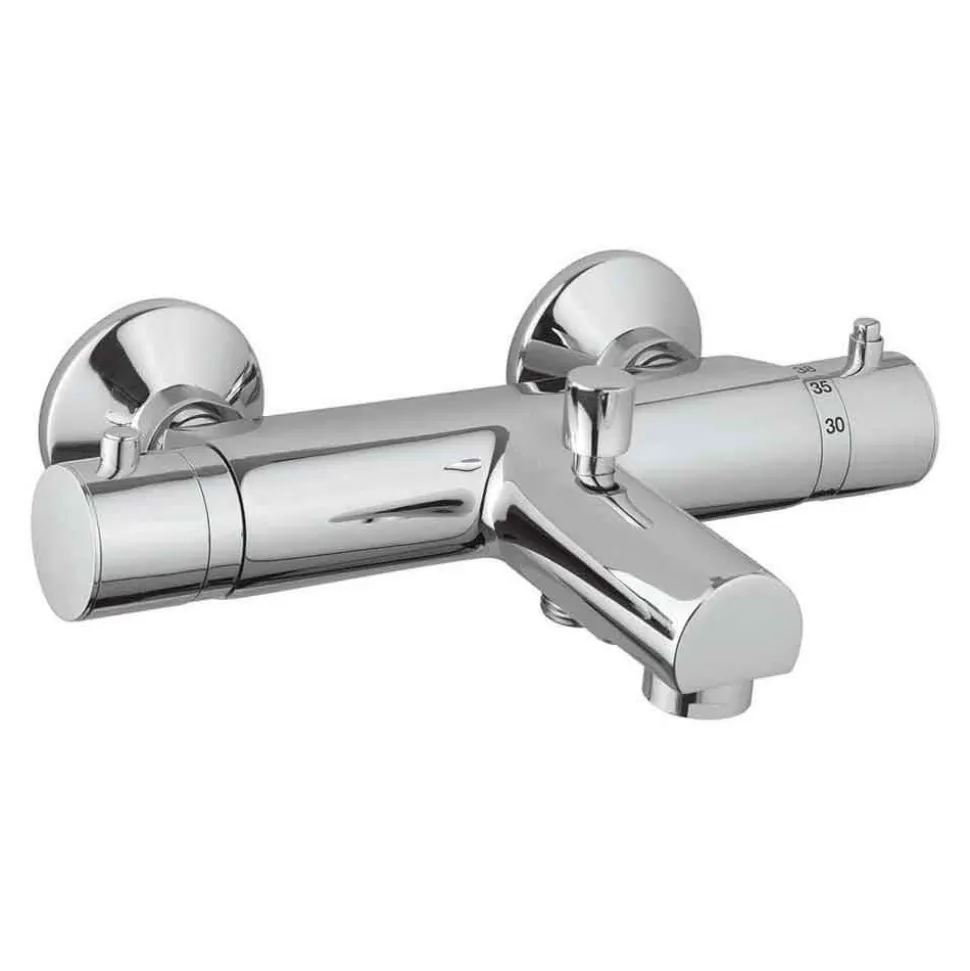 Crosswater Kai Exposed Thermostatic Bath Shower Mixer with Integrated Bath Spout