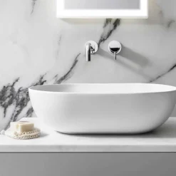 Crosswater Kai Lever 2 Hole Wall Mounted Basin Mixer Set