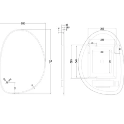 Crosswater Mada LED Illuminated Mirror with Demister Pad