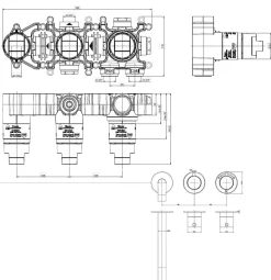 Crosswater Module 2 Outlet Concealed Thermostatic Shower Valve & Bath Spout
