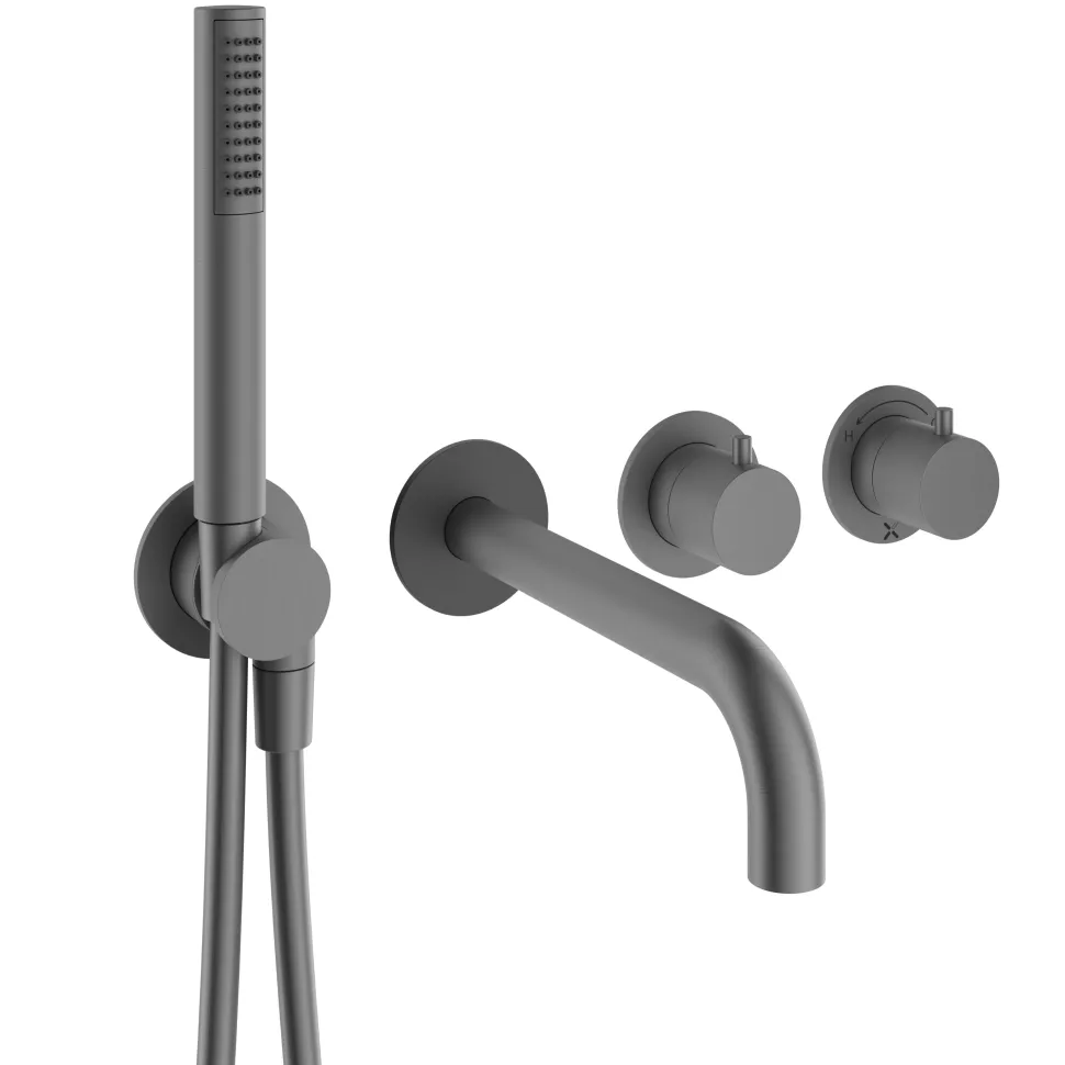 Crosswater Module 2 Outlet Concealed Thermostatic Shower Valve With Bath Spout & Shower Handset