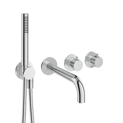 Crosswater Module 2 Outlet Concealed Thermostatic Shower Valve With Bath Spout & Shower Handset