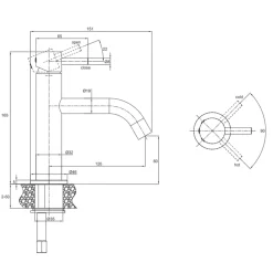 Crosswater MPRO Basin Mixer Tap with Knurled Detailing