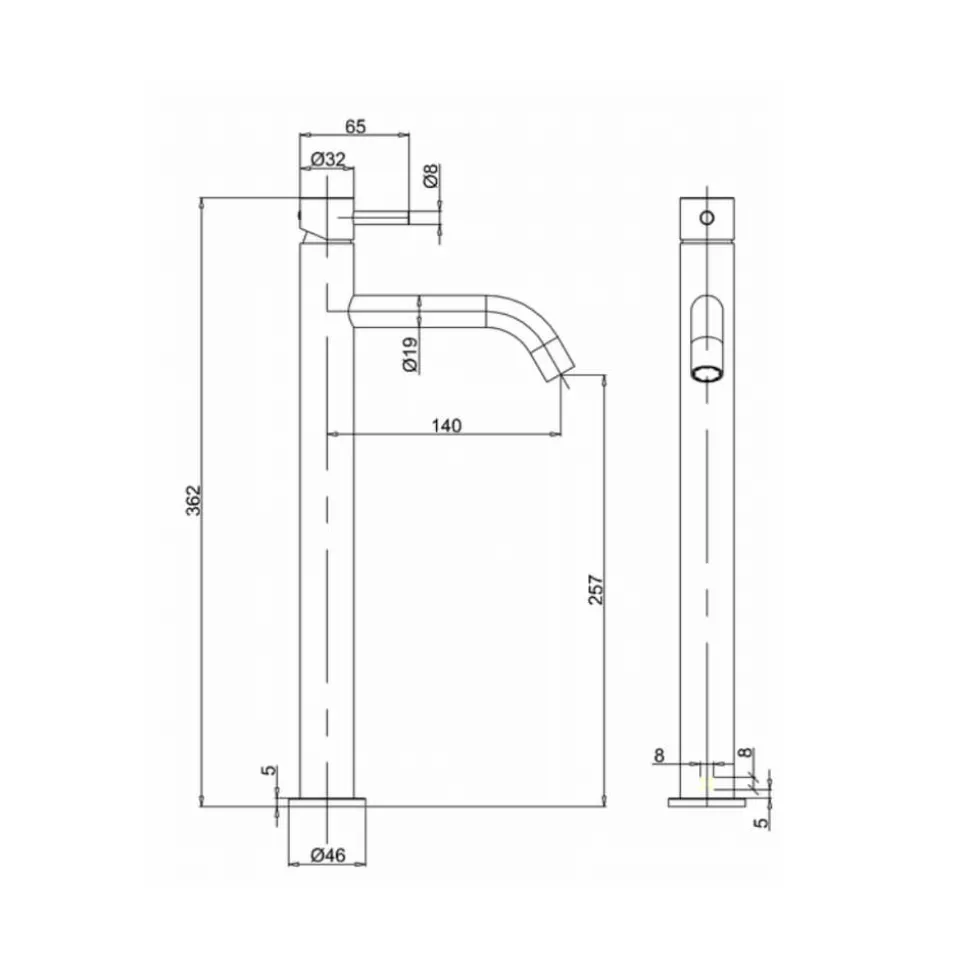 Crosswater MPRO Basin Tall Mixer Tap