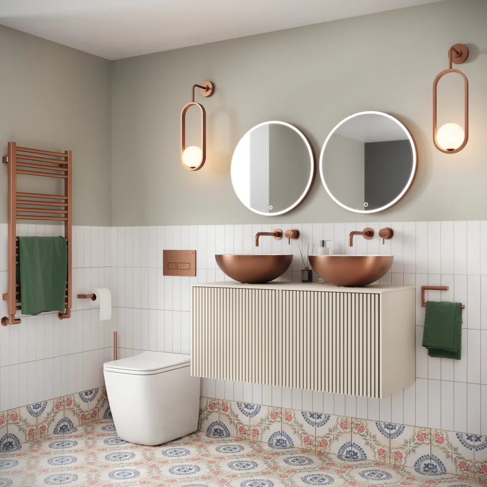 Crosswater MPRO Brushed Bronze Heated Towel Rail