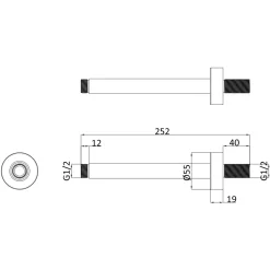 Crosswater MPRO Ceiling Shower Arm