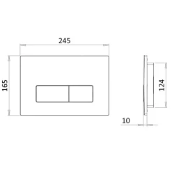 Crosswater MPRO Dual Flush Plate