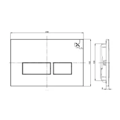 Crosswater MPRO Dual Flush Plate