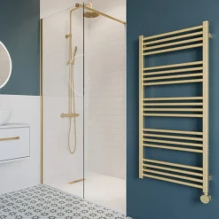 Crosswater MPRO Electric Brushed Brass Heated Towel Rail