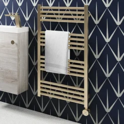 Crosswater MPRO Electric Brushed Brass Heated Towel Rail