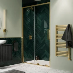 Crosswater MPRO Electric Brushed Brass Heated Towel Rail