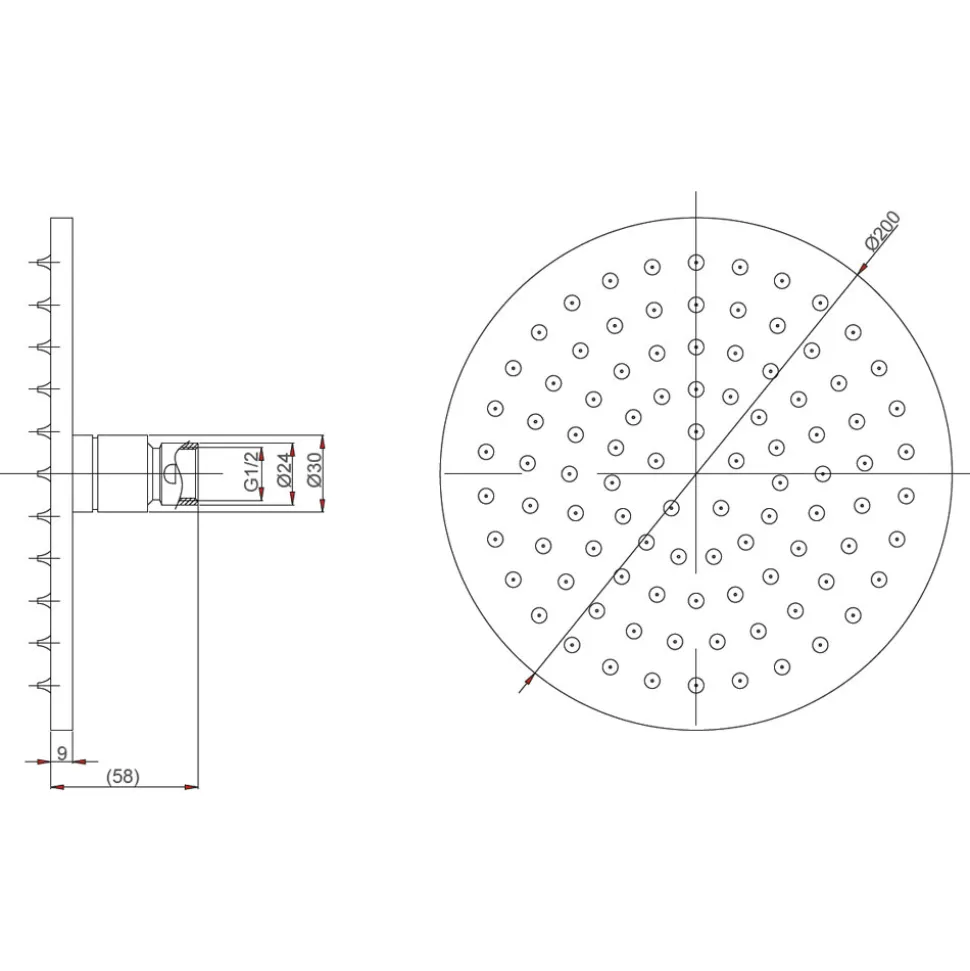 Crosswater MPRO Fixed Shower Head