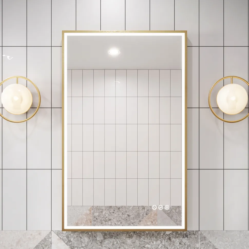 Crosswater MPRO Framed LED Illuminated Steam Free Mirror & Colour Change Lights