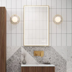 Crosswater MPRO Framed LED Illuminated Steam Free Mirror & Colour Change Lights