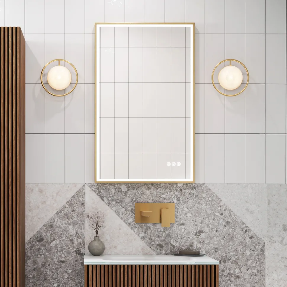 Crosswater MPRO Framed LED Illuminated Steam Free Mirror & Colour Change Lights