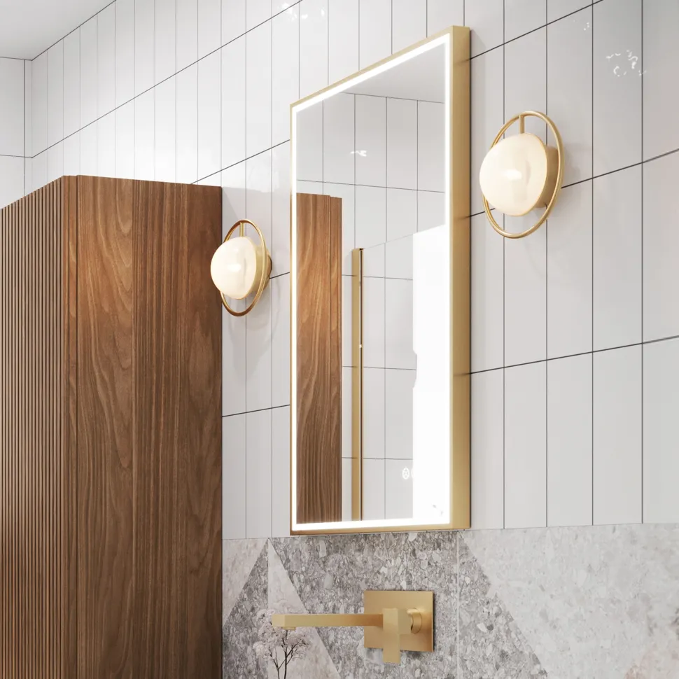Crosswater MPRO Framed LED Illuminated Steam Free Mirror & Colour Change Lights