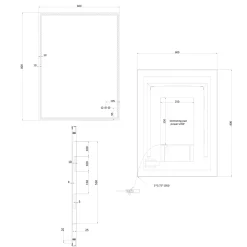 Crosswater MPRO Framed LED Illuminated Steam Free Mirror & Colour Change Lights