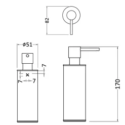 Crosswater MPRO Freestanding Soap Dispenser