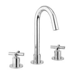 Crosswater MPRO 3 Hole Basin Mixer Tap with Crosshead Handles