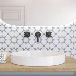 Crosswater MPRO 3 Hole Wall Mounted Basin Mixer Tap with Crosshead Handles