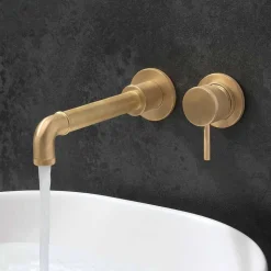 Crosswater MPRO Industrial 2 Hole Wall Mounted Basin Mixer Tap