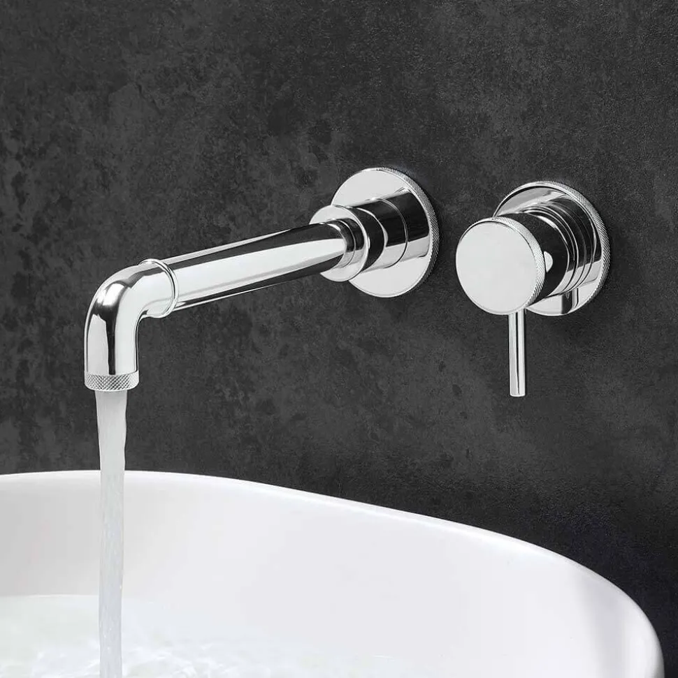 Crosswater MPRO Industrial 2 Hole Wall Mounted Basin Mixer Tap