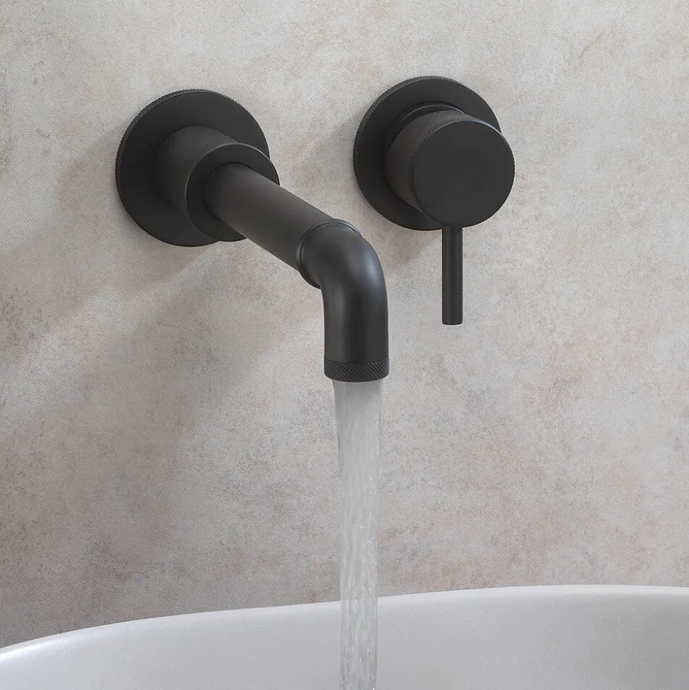 Crosswater MPRO Industrial 2 Hole Wall Mounted Basin Mixer Tap