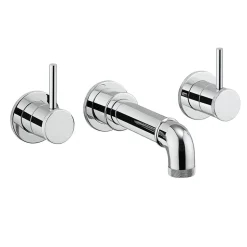 Crosswater MPRO Industrial 3 Hole Wall Mounted Basin Mixer Tap