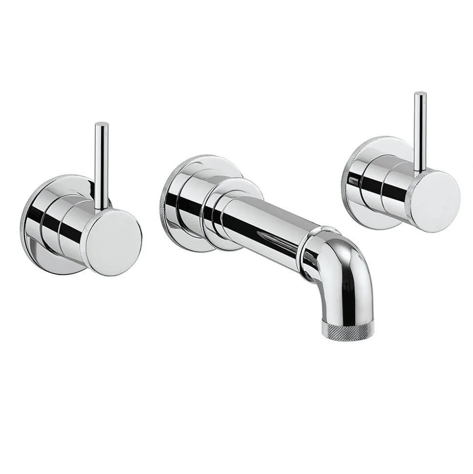 Crosswater MPRO Industrial 3 Hole Wall Mounted Basin Mixer Tap