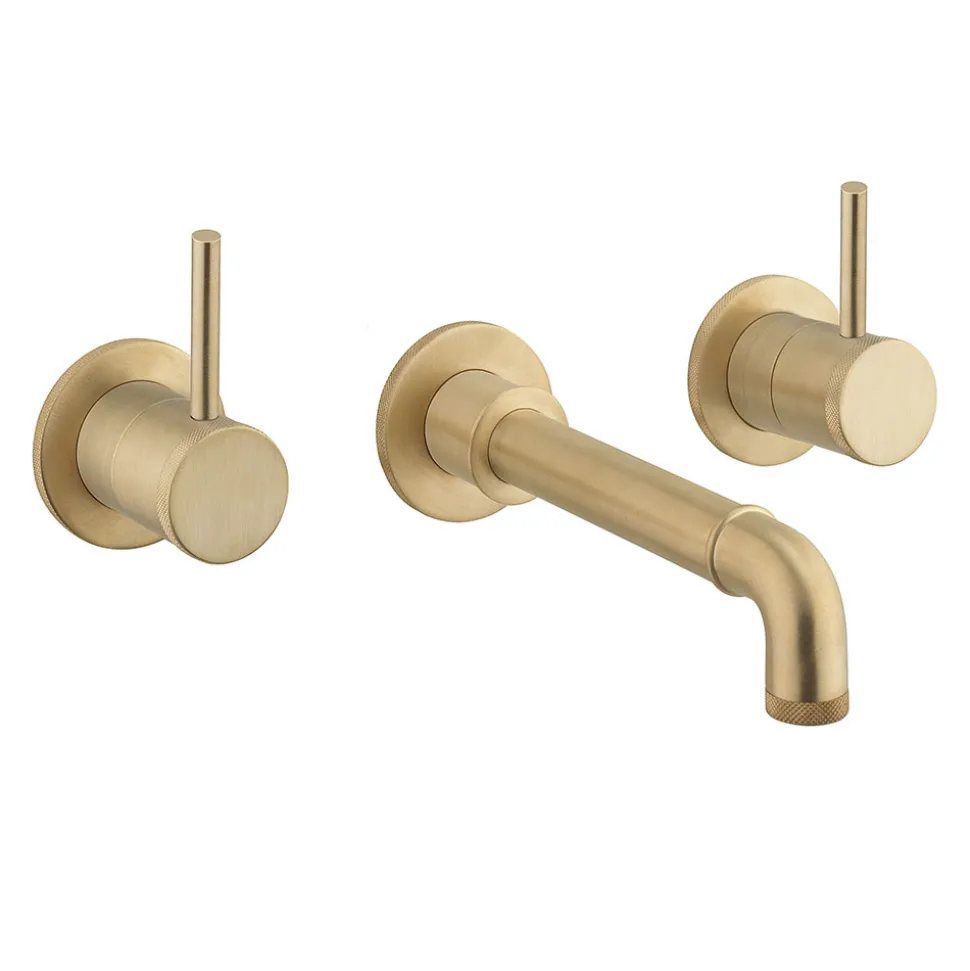 Crosswater MPRO Industrial 3 Hole Wall Mounted Basin Mixer Tap