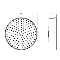 Crosswater MPRO Industrial 8 Inch Easy Clean Shower Head