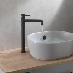 Crosswater MPRO Industrial Tall Basin Mixer Tap - Carbon Black