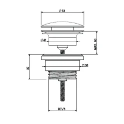 Crosswater MPRO Industrial Universal Basin Click Clack Waste