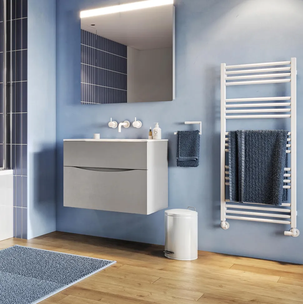 Crosswater MPRO Matt White Heated Towel Rail