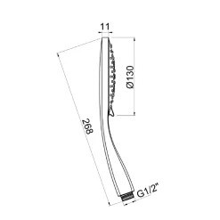 Crosswater MPRO 130mm Multi-Function Shower Handset