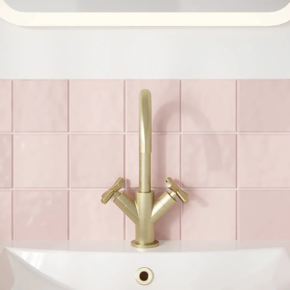 Crosswater MPRO Mono Basin Mixer Tap with Crosshead Handles