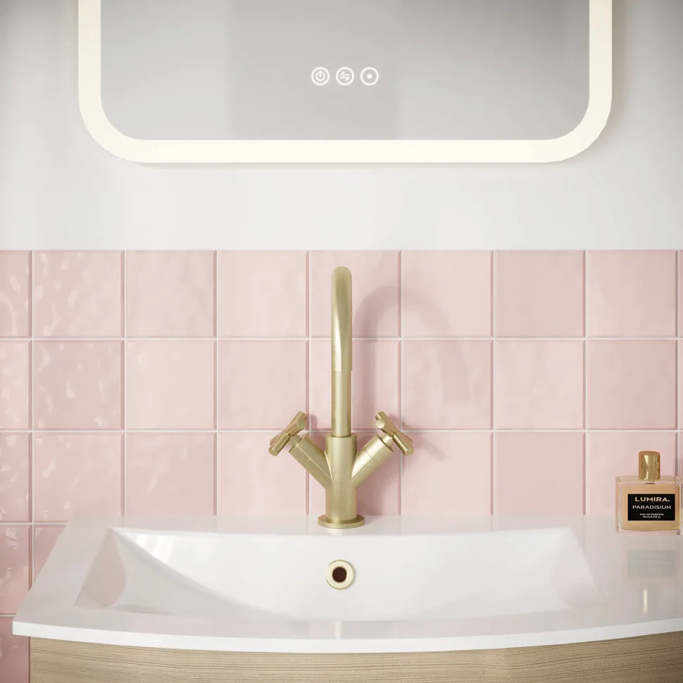 Crosswater MPRO Mono Basin Mixer Tap with Crosshead Handles