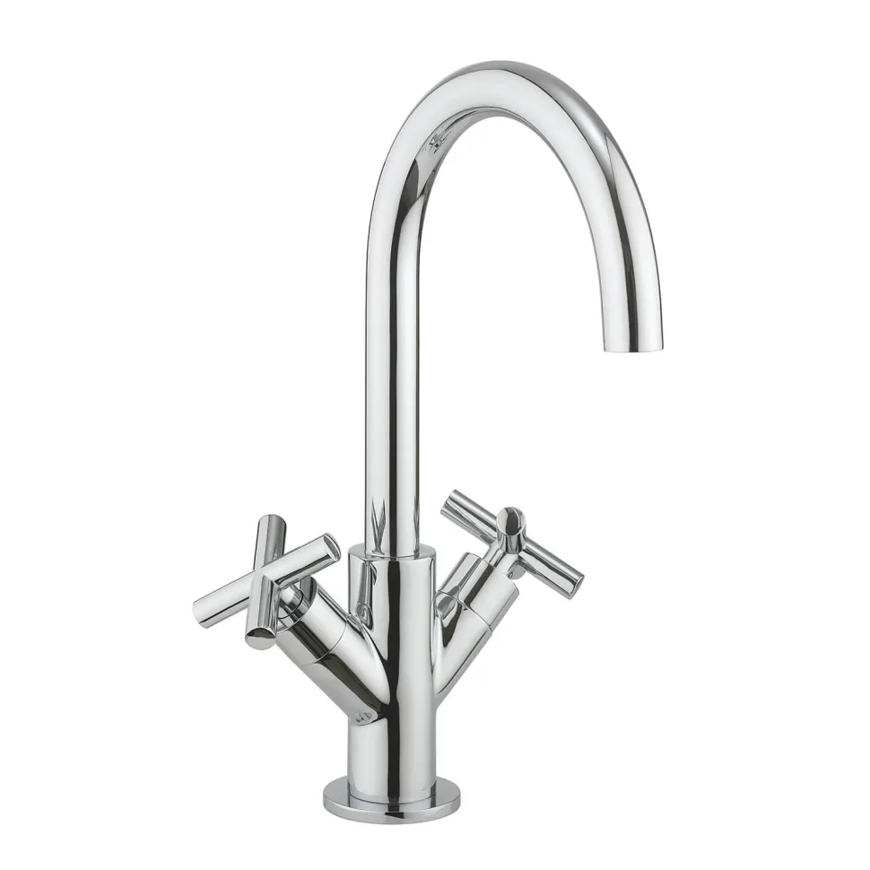 Crosswater MPRO Mono Basin Mixer Tap with Crosshead Handles