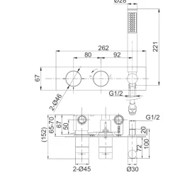 Crosswater MPRO 2 Outlet Concealed Thermostatic Bath Shower Valve