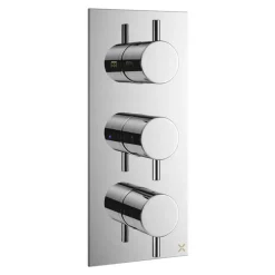 Crosswater MPRO 2 Outlet Concealed Thermostatic Shower Valve (3 Handles)