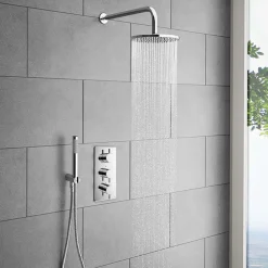 Crosswater MPRO 2 Outlet Concealed Thermostatic Shower Valve (3 Handles)