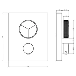 Crosswater MPRO Push 3 Outlet Concealed Valve with Crossbox Technology