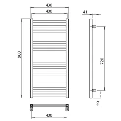 Crosswater MPRO Slate Heated Towel Rail