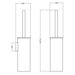 Crosswater MPRO Toilet Brush Holder