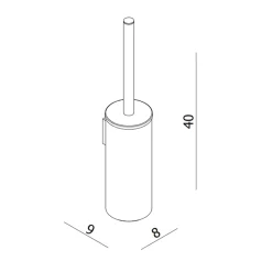Crosswater MPRO Toilet Brush Holder