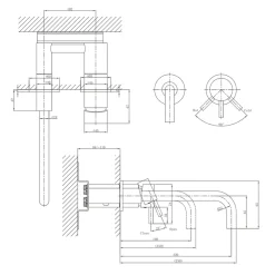 Crosswater MPRO Wall Mounted Basin Mixer Tap