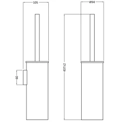 Crosswater MPRO Wall Mounted Toilet Brush Set