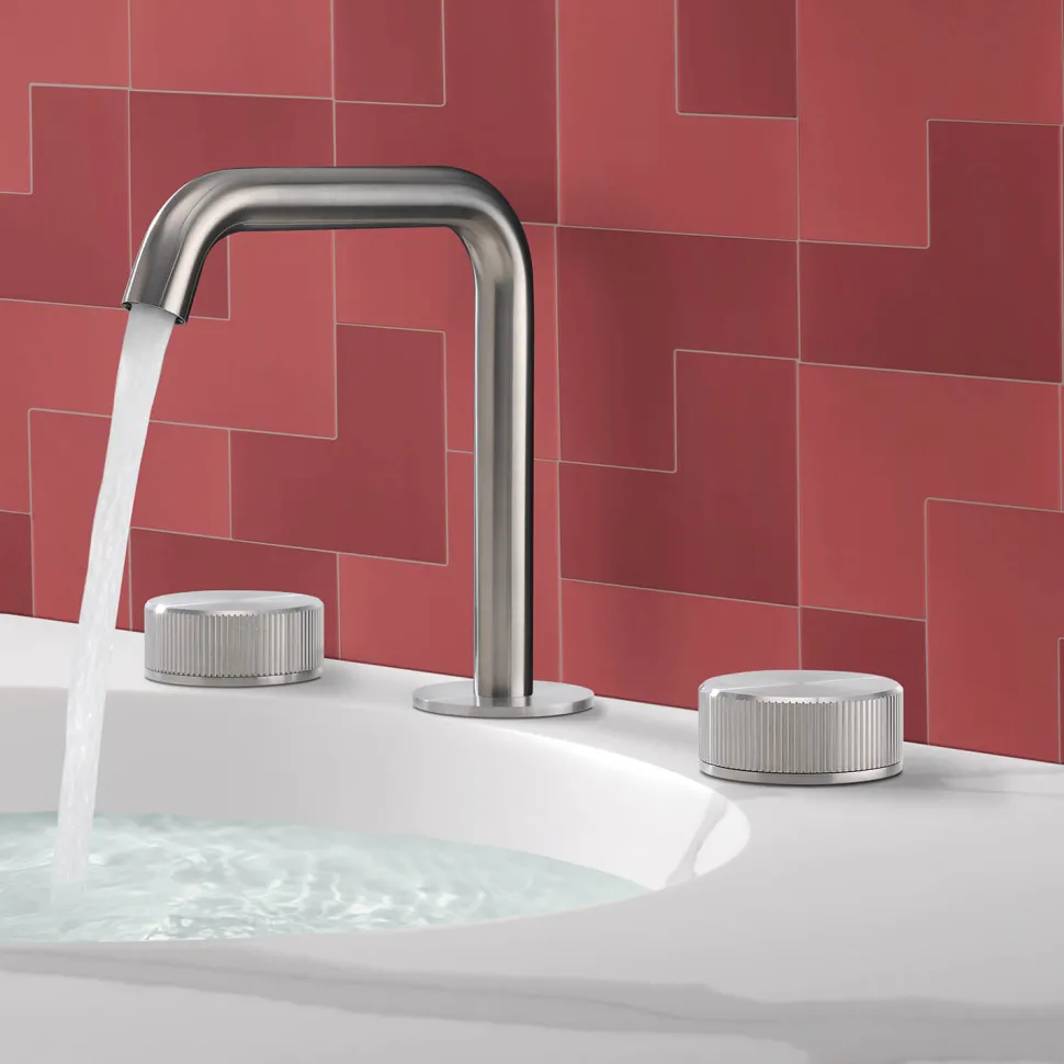 Crosswater 3ONE6 Stainless Steel 3 Hole Basin Mixer Tap