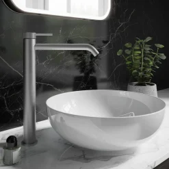 Crosswater 3ONE6 Stainless Steel Tall Mono Basin Mixer Tap