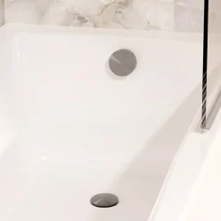 Crosswater 3ONE6 Stainless Steel Overflow Bath Filler with Click Clack Waste
